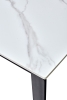 Стол CORNER 120 SINTERED STONE WHITE MARBLE, BLACK фото в интернет-магазине Stoolmarket