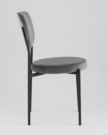 Стул обеденный Барбара велюр серый