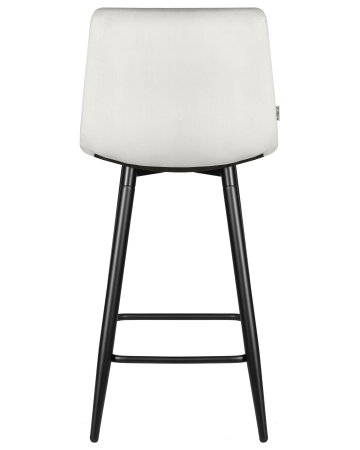 Стул полубарный OLIVIA черные матовые ножки, светло-серый велюр 108-52