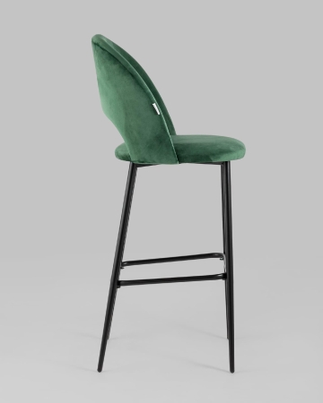Стул барный Меган велюр зеленый