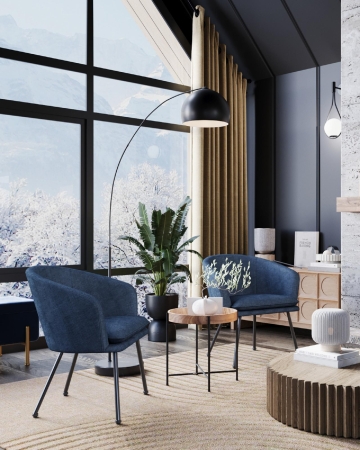 Кресло Декстер синее