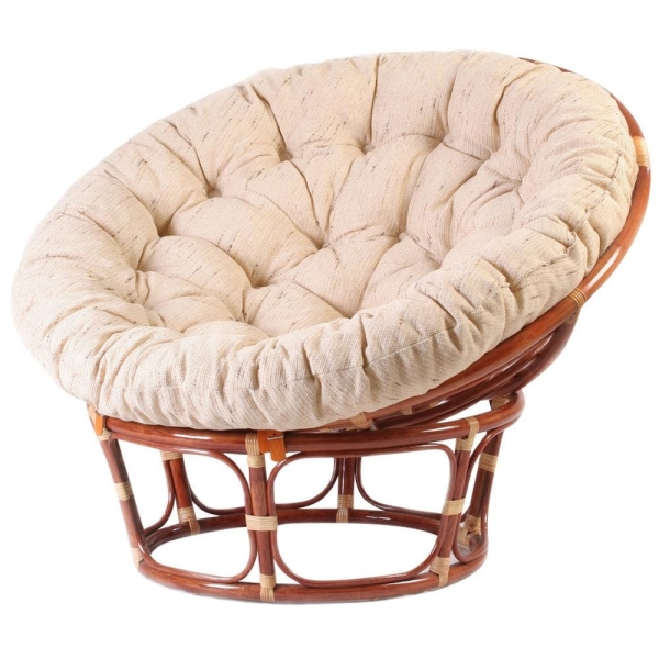 Кресло "PAPASAN" 23/01 W с подушкой коньяк, ткань старт