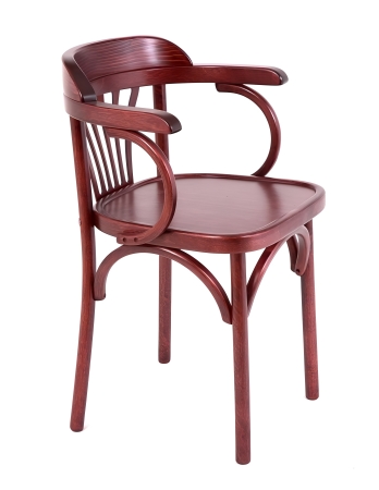 Деревянный стул Венский махагон с твердым сиденьем Деревянный стул Венский махагон с твердым сиденьем