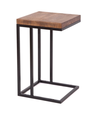 Стол кофейный Энди Loft дуб, каркас черный