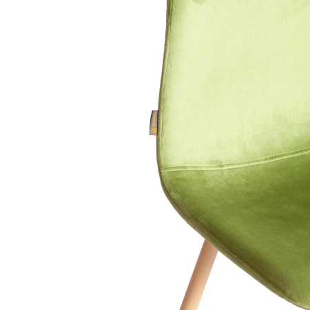 Стул BREEZE (mod. JSC-58) велюр и металл, зеленый и светлое дерево