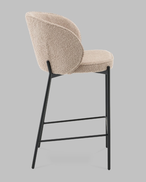 Стул полубарный Тисдейл букле бежевый Стул полубарный Тисдейл букле бежевый