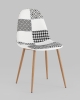 Стул Валенсия SN пэчворк черно-белая ткань