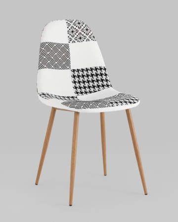 Стул Валенсия SN пэчворк черно-белая ткань