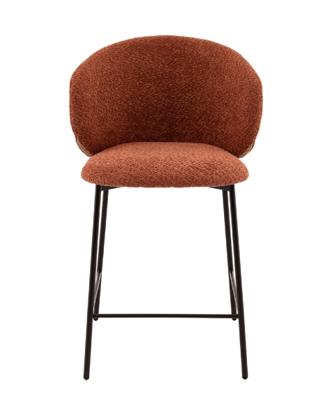 Стул полубарный Блейз букле терракотовый