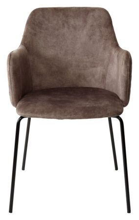 Стул AMARETTO VBP208 античный серо-бежевый, черный каркас