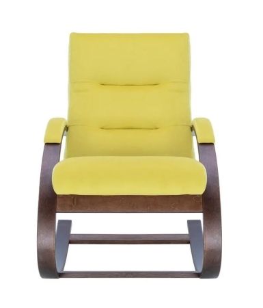 Кресло-качалка Милано орех текстура и ткань V 28