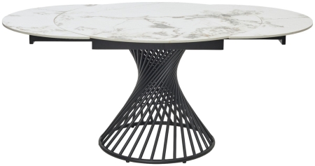 Стол BUENO 120 GLOSS GOLDEN JADE SOLID CERAMIC, BLACK