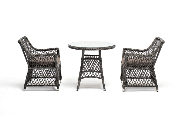 "Эспрессо–80 L" обеденная группа плетеная, цвет графит