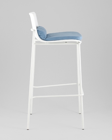 Стул барный Louran с подушкой белый