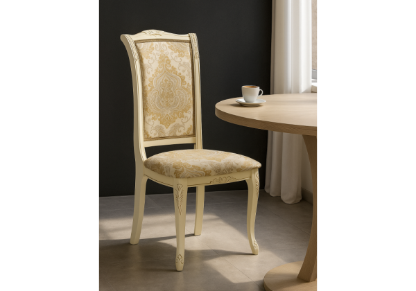 Стул деревянный Керия слоновая кость, золото патина Стул деревянный Керия слоновая кость, золото патина