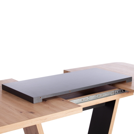 Стол обеденный VOX раздвижной, ЛДСП, дуб артисан, графит