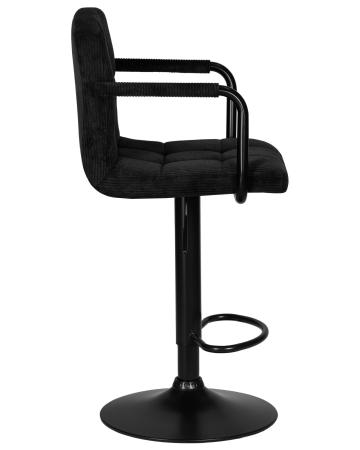 Стул барный KRUGER ARM BLACK черный вельвет