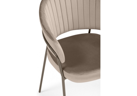 Стул на металлокаркасе Лео светло-коричневый (H-61), коричневый