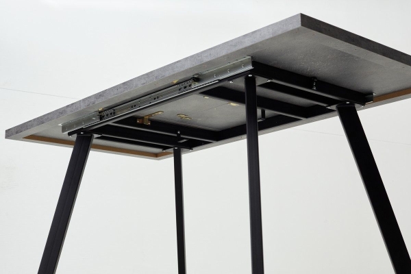 Стол BRICK M 120 бетон Портленд, черный