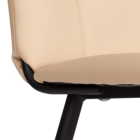 Стул обеденный Asti бежевый, экокожа и металл, мягкое сиденье, без подлокотников Стул обеденный Asti бежевый, экокожа и металл, мягкое сиденье, без подлокотников