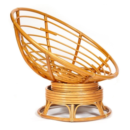 Кресло-качалка "PAPASAN" w 23 и 01 B с подушкой, мед, ткань коричневый, 3М7-147 фото в интернет-магазине Stoolmarket