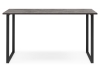 Стол деревянный Лиман 117 х 77 бетон светлый, черный матовый