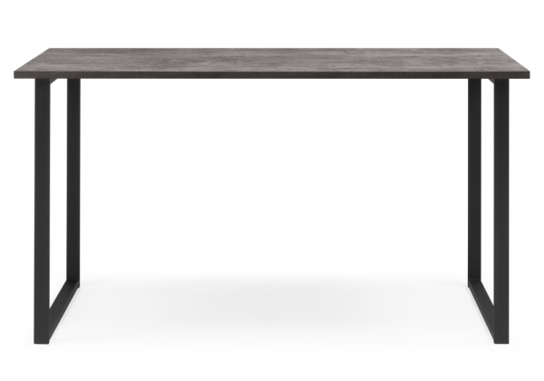 Стол деревянный Лиман 117 х 77 бетон светлый, черный матовый