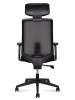 Кресло офисное Miller черный, ткань и пластик, мягкое сиденье, с подлокотниками