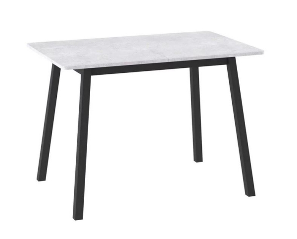 Стол "ТИРК RADIAL-94" раздвижной, серый сланец, черный, 94(126)х64 Стол "ТИРК RADIAL-94" раздвижной, серый сланец, черный, 94(126)х64