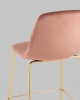 Стул полубарный Валенсия SN ткань розовый золотые ножки