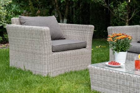 "Капучино" кресло из искусственного ротанга, бежевый