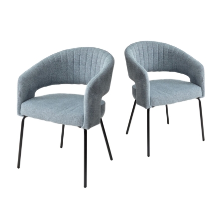 Стул SNUG WZ2042-14 морская волна, фактурный велюр, черный каркас