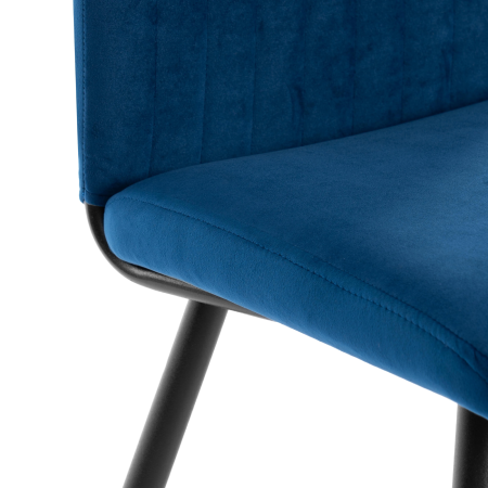 Стул обеденный Monte Carlo синий с черными ножками