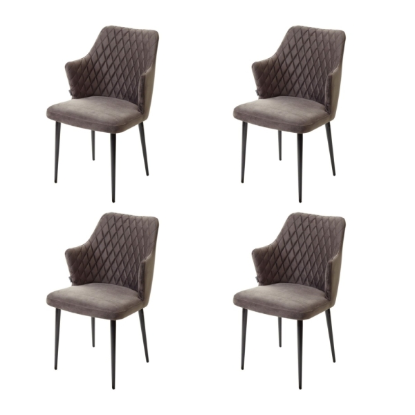 Стул HERMAN графит #14 велюр, черный каркас