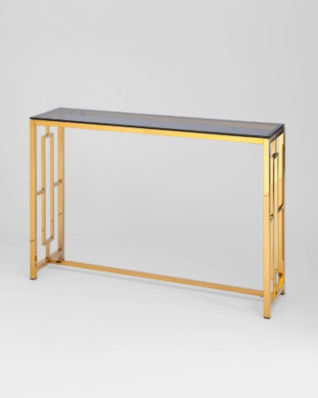 Консоль БРУКЛИН 115*30 золото стекло дым