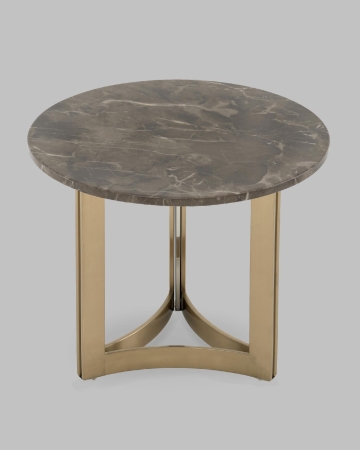 Журнальный столик Кассия 60*60 см темная керамика