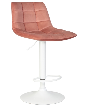 Стул барный TAILOR белый пудрово-розовый велюр MJ9-32