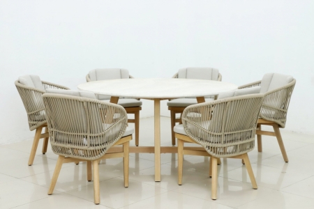 Стол деревянный обеденный Tagliamento Mali Ø150 натуральный