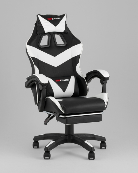 Кресло спортивное TopChairs MG-7019 черно-белый
