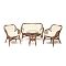 Комплект для отдыха SONOMA ( стол круглый (со стеклом)+2 кресла+диван ) /с подушками/