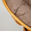 Кресло-качалка "PAPASAN" w 23 и 01 B с подушкой, мед, экошерсть коричневый, 1811-5 фото в интернет-магазине Stoolmarket