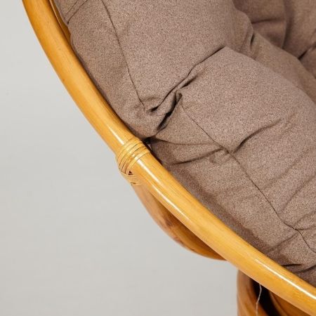 Кресло-качалка "PAPASAN" w 23 и 01 B с подушкой, мед, экошерсть коричневый, 1811-5 фото в интернет-магазине Stoolmarket