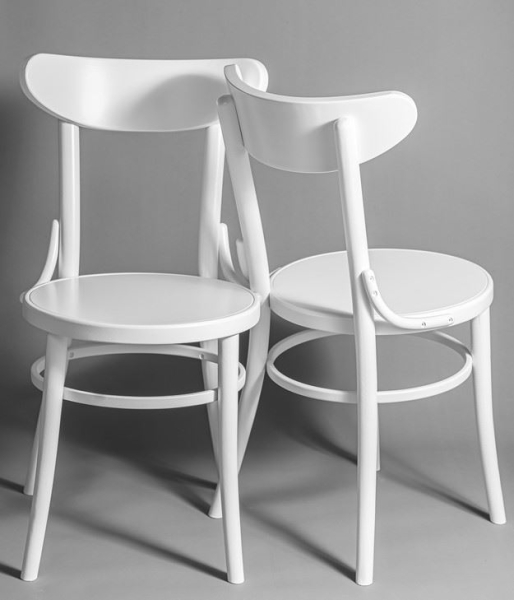 Стул венский Luna белый, жесткое сиденье Стул венский Luna белый, жесткое сиденье