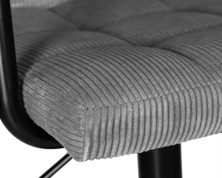 Набор 2 шт Стул барный KRUGER ARM BLACK, серый вельвет (LAR-E2041-25)