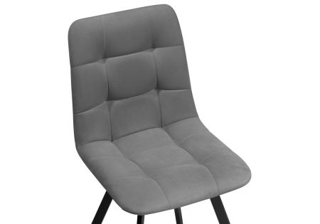 Обеденная группа Эделин темно-серый, дуб делано темный, черный матовый