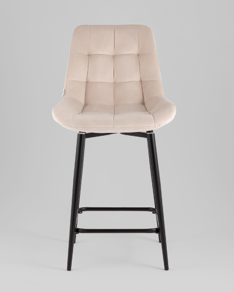 Стул полубарный Флекс с поворотным механизмом велюр бежевый Стул полубарный Флекс с поворотным механизмом велюр бежевый