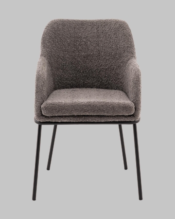 Стул с подлокотниками Кози new ткань букле темно-серый