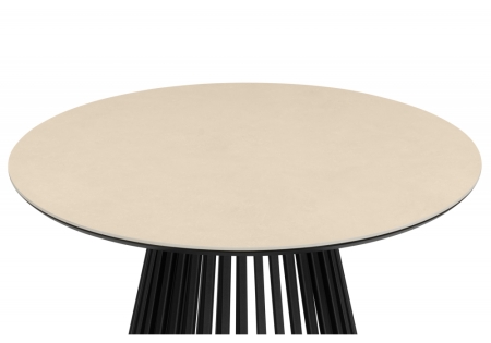 Керамический стол Нэнси 90 okara light yellow, черный