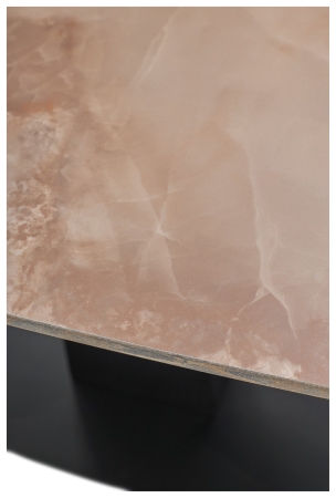 Стол BALDE 120 GLOSS AMBER JADE SOLID CERAMIC, BLACK