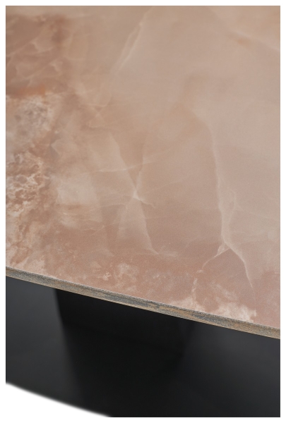 Стол BALDE 120 GLOSS AMBER JADE SOLID CERAMIC, BLACK